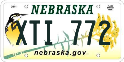 NE license plate XTI772