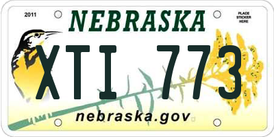 NE license plate XTI773