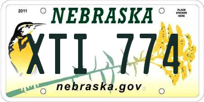 NE license plate XTI774