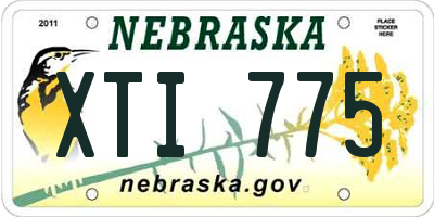 NE license plate XTI775