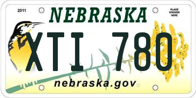 NE license plate XTI780