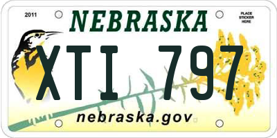 NE license plate XTI797