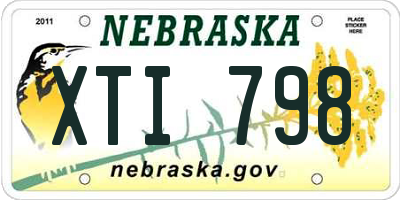 NE license plate XTI798