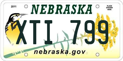 NE license plate XTI799