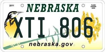 NE license plate XTI806