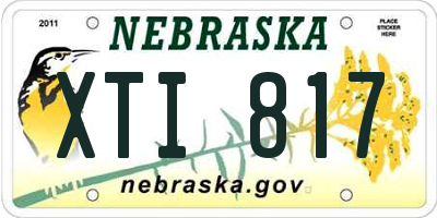 NE license plate XTI817