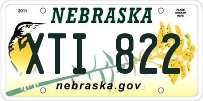 NE license plate XTI822
