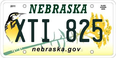 NE license plate XTI825