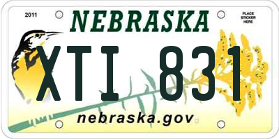 NE license plate XTI831