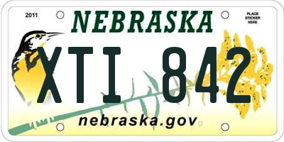 NE license plate XTI842