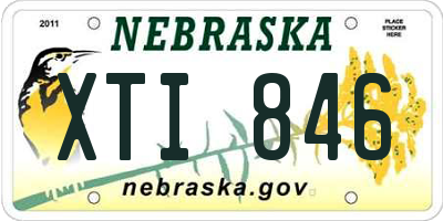 NE license plate XTI846