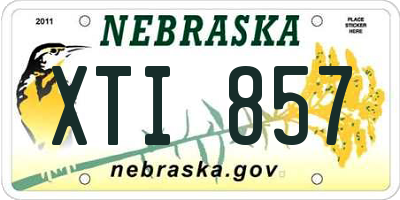 NE license plate XTI857
