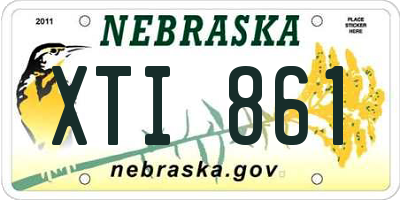 NE license plate XTI861