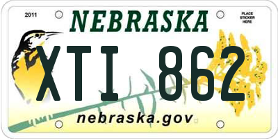 NE license plate XTI862
