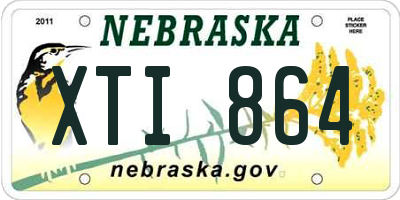 NE license plate XTI864