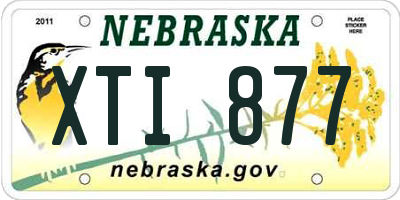 NE license plate XTI877