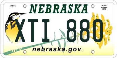 NE license plate XTI880
