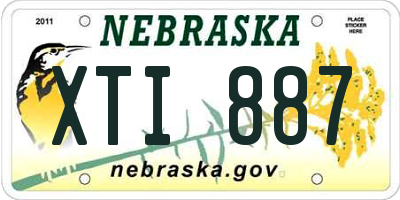 NE license plate XTI887
