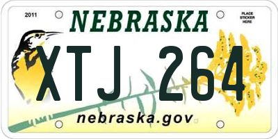 NE license plate XTJ264