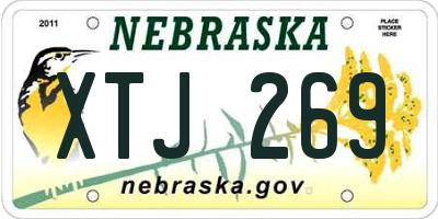 NE license plate XTJ269