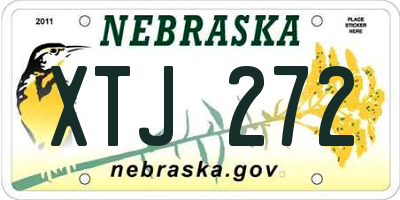 NE license plate XTJ272