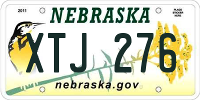 NE license plate XTJ276