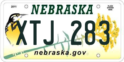 NE license plate XTJ283