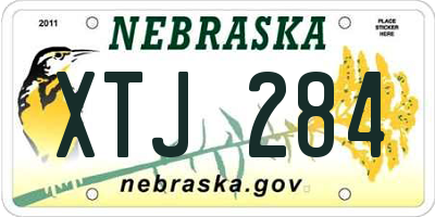 NE license plate XTJ284