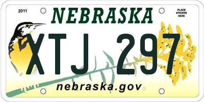NE license plate XTJ297