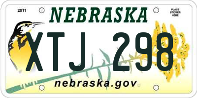 NE license plate XTJ298