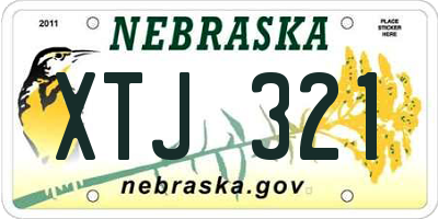 NE license plate XTJ321