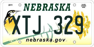 NE license plate XTJ329