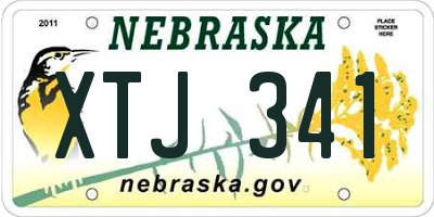 NE license plate XTJ341