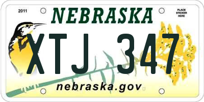 NE license plate XTJ347