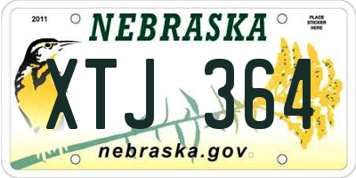 NE license plate XTJ364