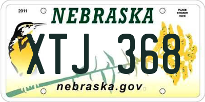 NE license plate XTJ368