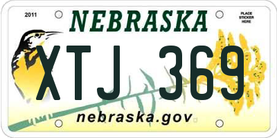 NE license plate XTJ369