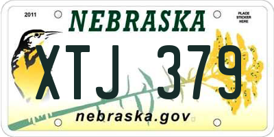NE license plate XTJ379