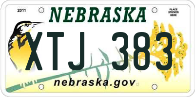 NE license plate XTJ383