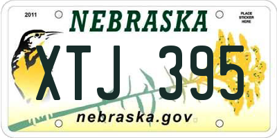 NE license plate XTJ395