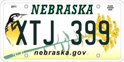 NE license plate XTJ399