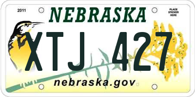 NE license plate XTJ427