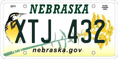 NE license plate XTJ432