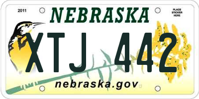 NE license plate XTJ442