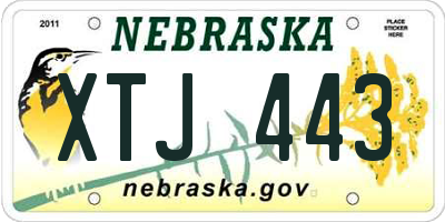NE license plate XTJ443