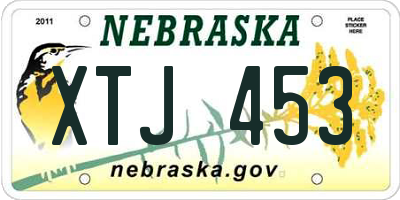NE license plate XTJ453