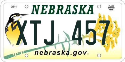 NE license plate XTJ457