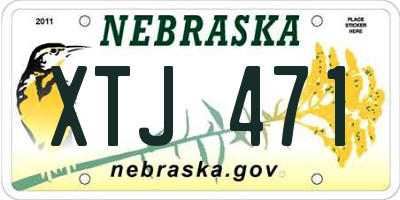 NE license plate XTJ471