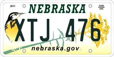 NE license plate XTJ476