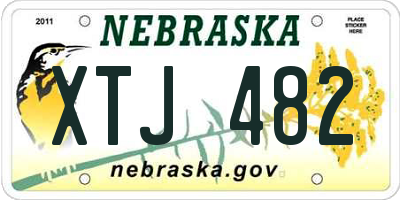 NE license plate XTJ482